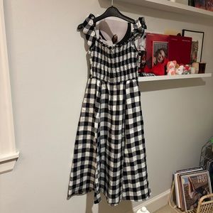 Reformation checkered linen dress